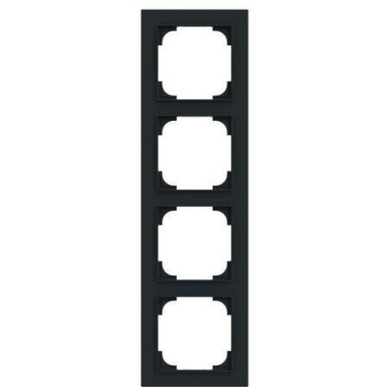 1St. Busch-Jaeger 1724-45M Rahmen 4-fach schwarz matt