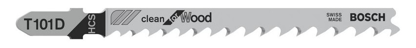 1St. Bosch 2608630032 Stichsägeblatt T 101 D Clean for Wood, 5er-Pack