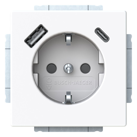 1St. Busch-Jaeger 20 EUCB2USBAC-84 SCHUKO -/USB-A+C 20EUCB2USBAC-84 Steckdose USB 1St. Busch-Jaeger 20 EUCB2USBAC-84 SCHUKO -/USB-A+C 20EUCB2USBAC-84 Steckdose USB