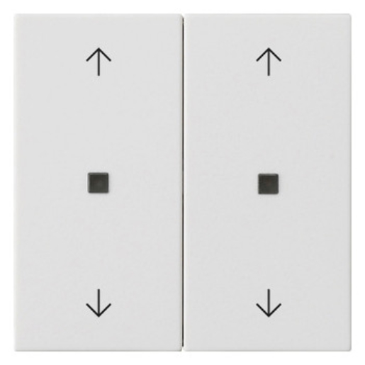 1St. Gira Wippe 2f Pfeile System 55 538727 Reinweiß m