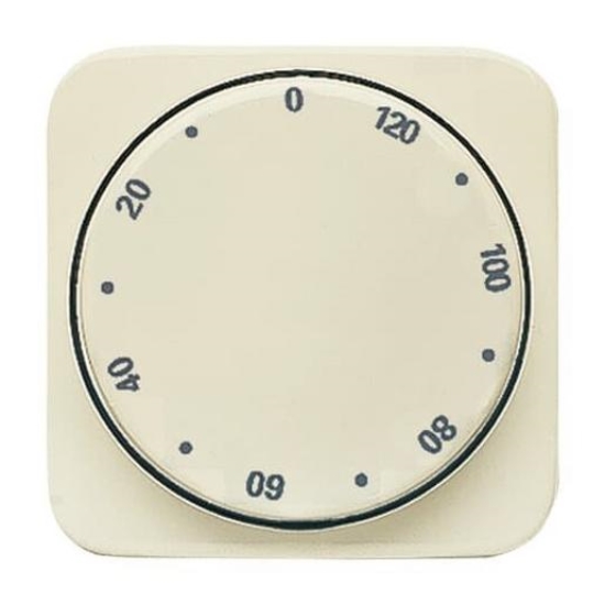 1St. Busch-Jaeger 1771-212-102 Zentralscheibe, mit Drehknopf, mit Aufdruck Busch-Duro 2000 SI cremeweiß