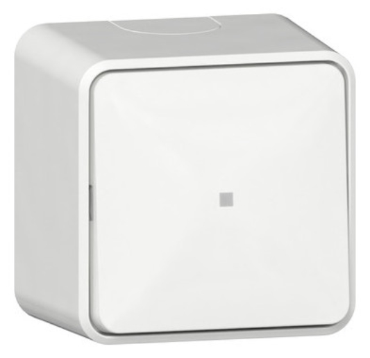 1St. Gira 315613 Wipptaster Wechsler Kontrollf. + Montpl. AP Reinweiß