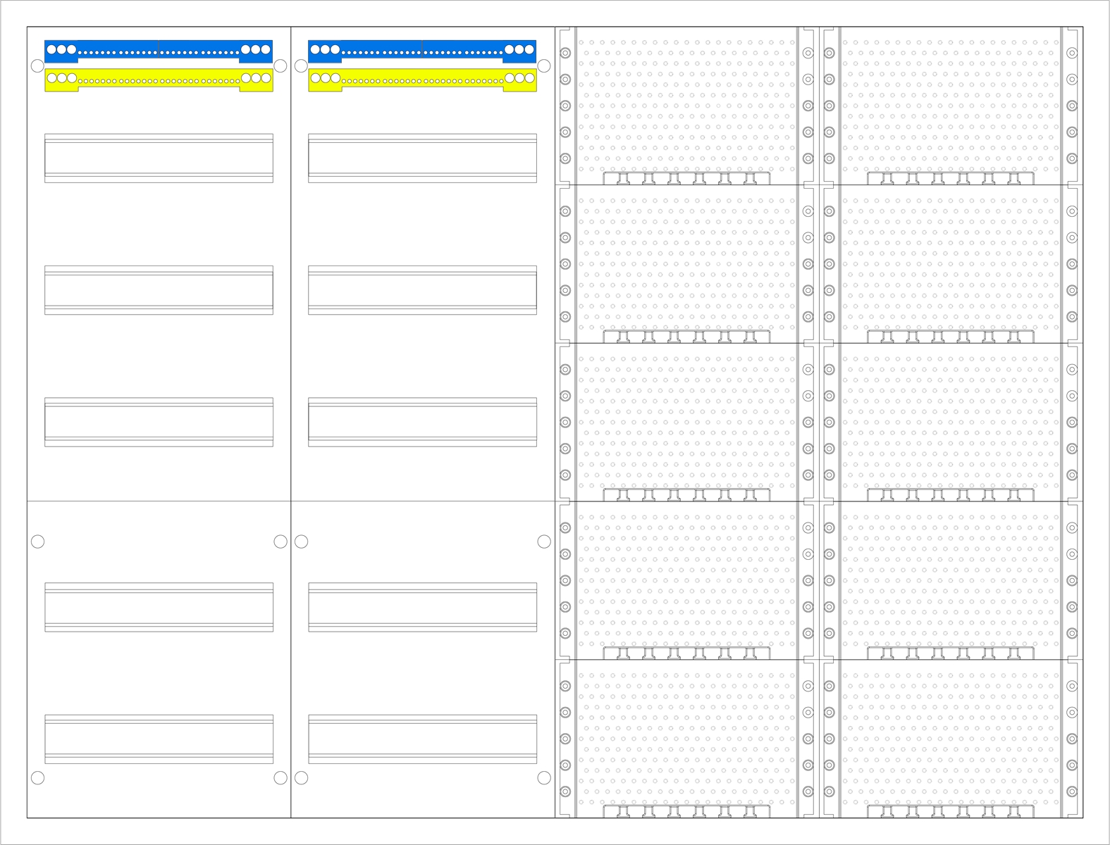 1St. F-Tronic FV4-5-M2 AP Medienverteiler FV4-5-M2, 4-feldrig, 5r, mit MVAP1 7110179