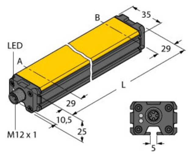 1St. Turck 1590600 Induktiver Linearwegsensor LI700P0-Q25LM0-LIU5X3-H1151