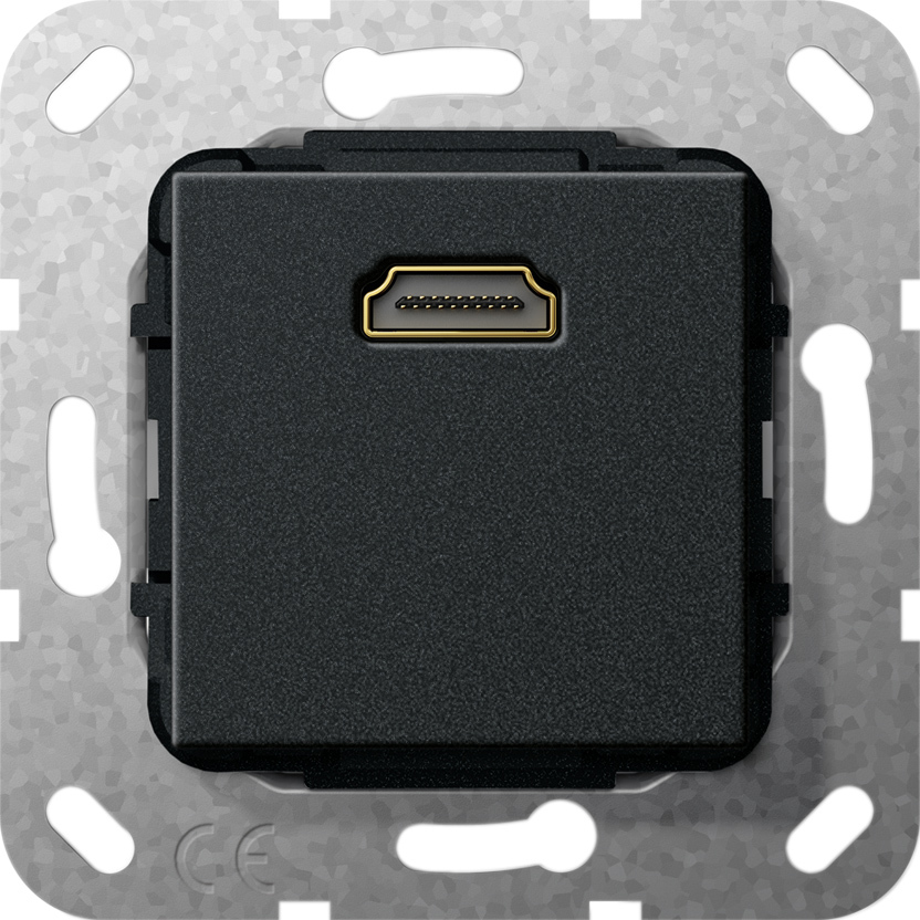 1St. Gira 567010 HDMI K-Peitsche Einsatz Schwarz m