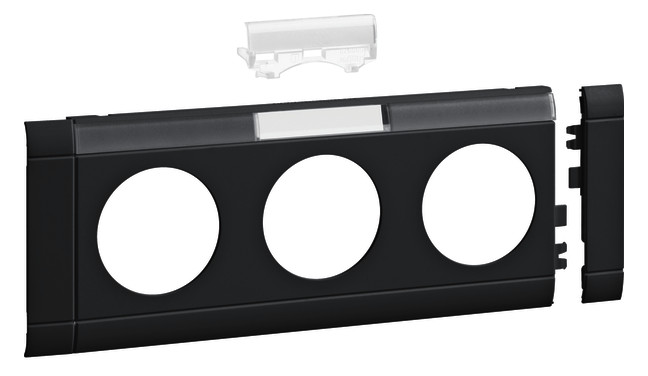 1St. Hager GB080319011 Blende 3-fach STD OT 80mm beschr gs