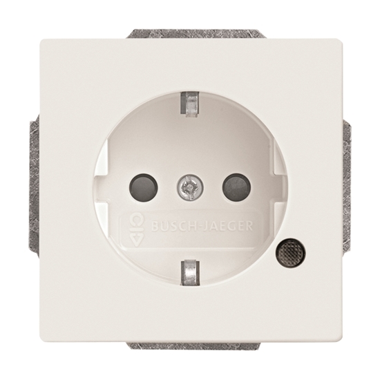 1St. Busch-Jaeger 20 EUCBL-84 Steckdosen-Einsatz, mit LED Kontrolllicht Steckdosen studioweiß