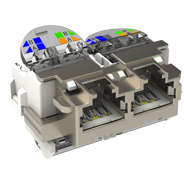 1St. COBINET 126809 RJ45-Buchse RJ45-TL« rapid 2-fach Cat.6A