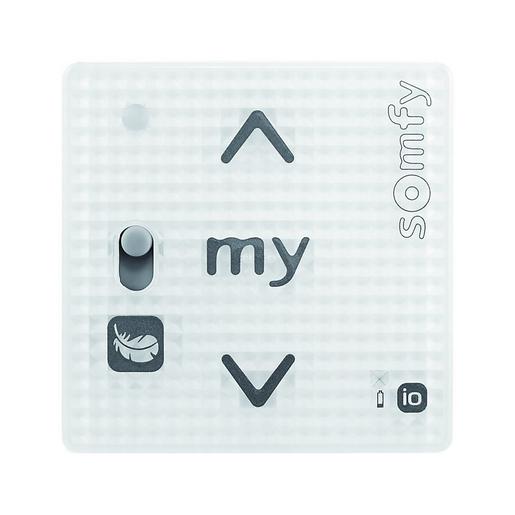 1St. Somfy1 811318, Smoove RS 100 IN io Pure Shine inkl. Befestigungsplatten - Funkwandsender, weiß