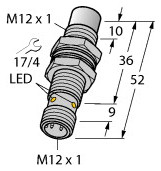1St. TURCK NI8U-MT12H-AP6X-H114 Induktiver Sensor