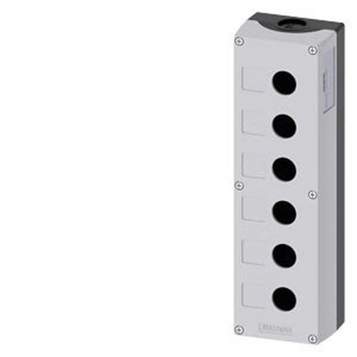 1St. Siemens 3SU1806-0AA00-0AB1 Gehäuse für Befehlsgeräte, 22mm, rund