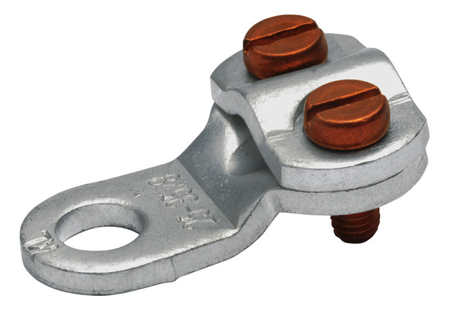 1St. Klauke 572R6BK Klemmkabelschuh, gestanzt, 6 - 10 mm², M6, 2 Schrauben, blank