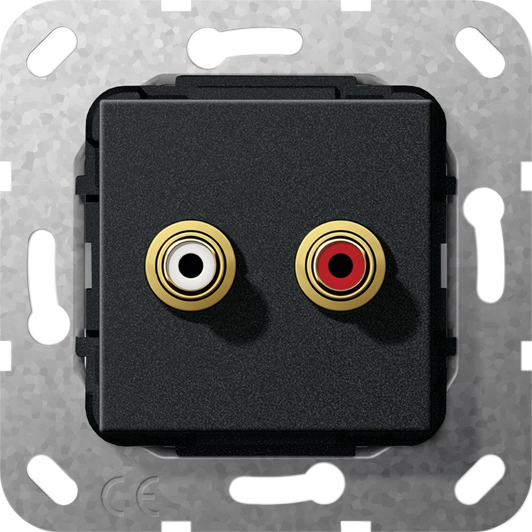1St. Gira 563110 C-Audio Kpl. Einsatz Schwarz m