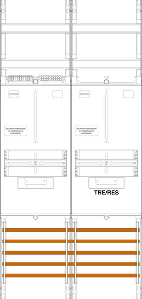 1St. F-Tronic Z1BR1B Zählerfeld Z1BR1B, 2-feldrig, H=1050mm, 1-3.HZ, 1 TRE 7141302