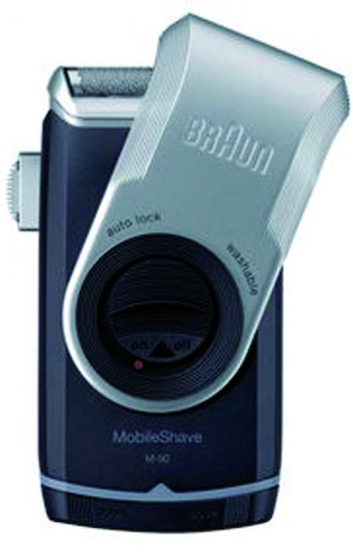 1St. BRAUN M 90 Braun MobileShave M90, silber/schwarz,In