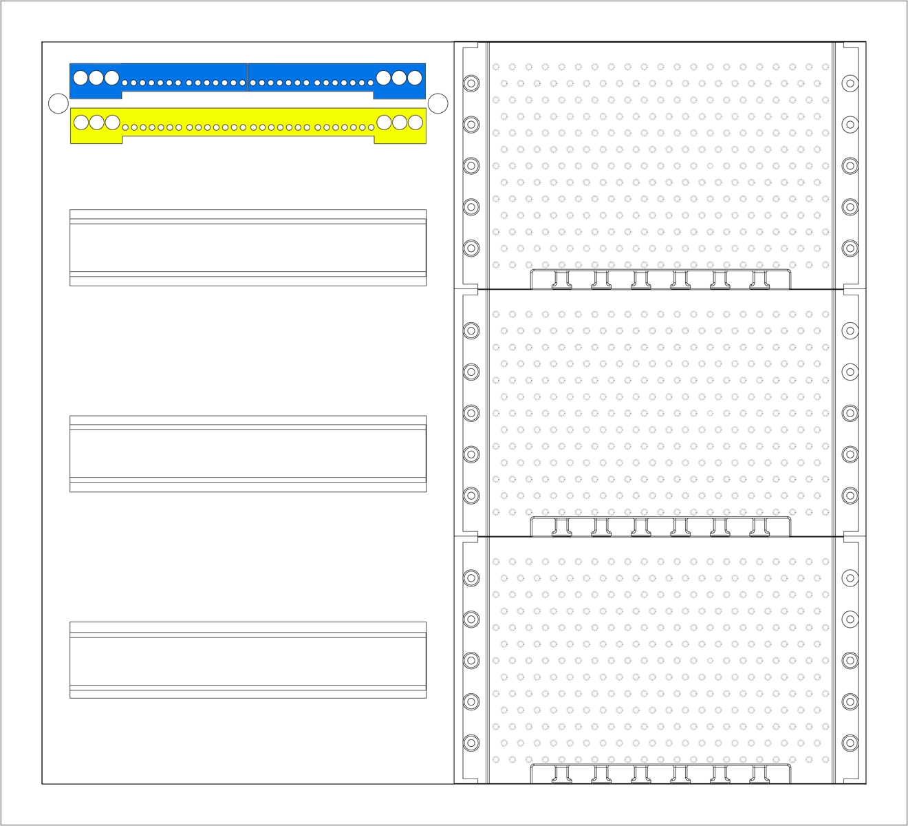 1St. F-Tronic FV2-3-M1 AP Medienverteiler FV2-3-M1, 2-feldrig, 3r, mit MVAP1 7110170