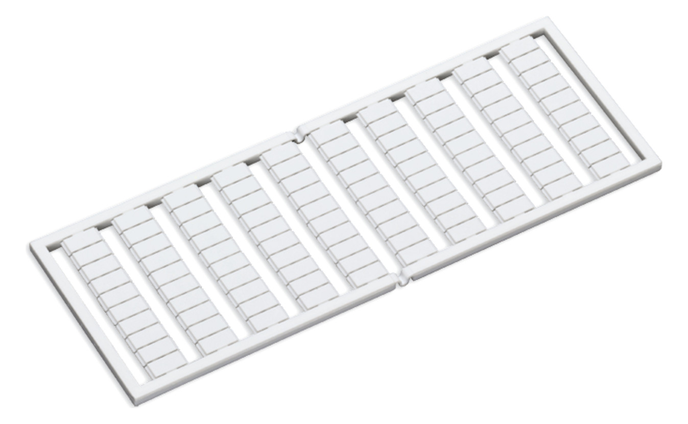 1St. Wago 209-507 WSB-Beschriftungskarte 51 100 (2x) Aufdruck waagerecht weiß