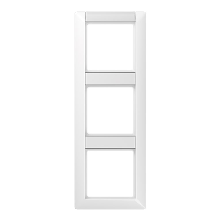 1St. Jung AS583NAWW Rahmen 3f. Schriftfelder 13/12 4x55 5mm für senkrechte Kombination AS 583 NA WW