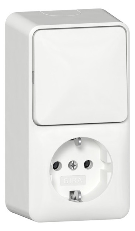 1St. Gira 417613 Kombi AusWe/SCHUKO senkr. + Montagepl. A