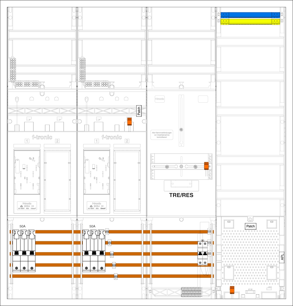 1St. F-Tronic EHZ742TAPZ502B6 EHZ742TAPZ502B6, 2 ZP, DS, 2 R, 1 TRE,1 VAPZ inkl. APL,SLS 50A, SPVG2B6, 2 PPV, 1 PL150 7195931