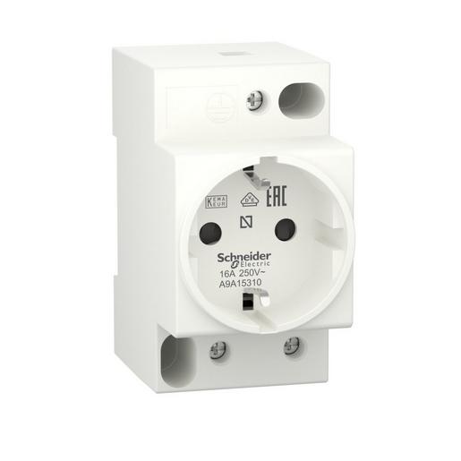 1St. Schneider Electric A9A15310 Steckdose iPC, 2P+E, 16A, 250VAC, KEMA/VDE 0620, deutsche Ausführung