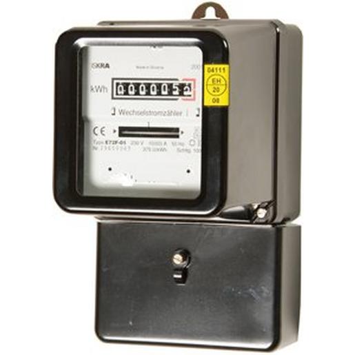 1St. Wechselstromzähler 10/40A, 230V0, geeicht instandgesetzt