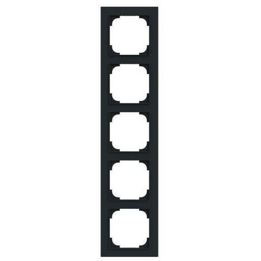 1St. Busch-Jaeger 1725-4Rahmen 5-fach schwarz matt 1St. Busch-Jaeger 1725-45M Rahmen 5-fach schwarz matt