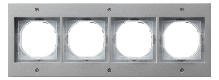 1St. Gira 021465 Abdeckrahmen 4fach Gira TX_44 (WG UP) Farbe Alu