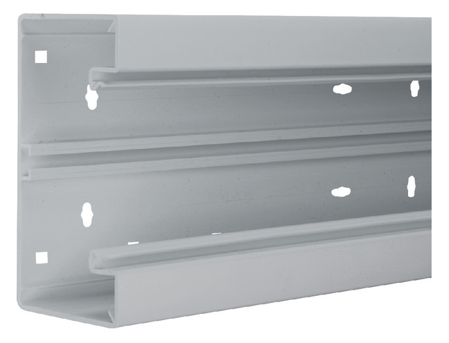 2m Hager BR6513017035 Brüstungskanal-UT BR 65x130 OT 80mm lichtgrau