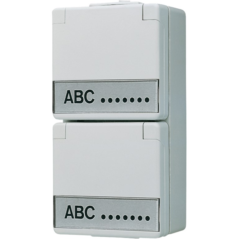 1St. Jung 622NAW Steckdose 2fach 16 A 250 V 2 Schriftfelder 17 x 72 mm verdrahtet 622 NAW