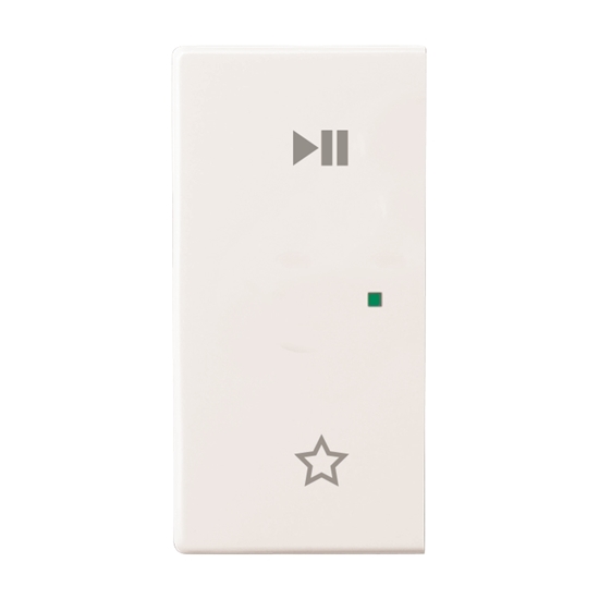1St. Busch-Jaeger 6237-21-84 Wippe, 2-fach links, mit Symbol Play/Pause Busch-free@home studioweiß