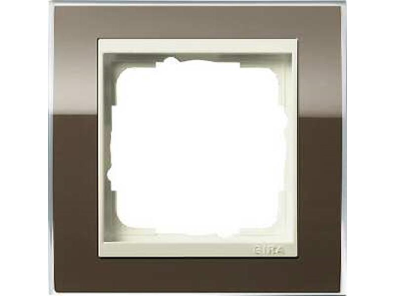 1St. Gira 0211761 Rahmen 1fach für Cremeweiß Gira Event Klar Braun