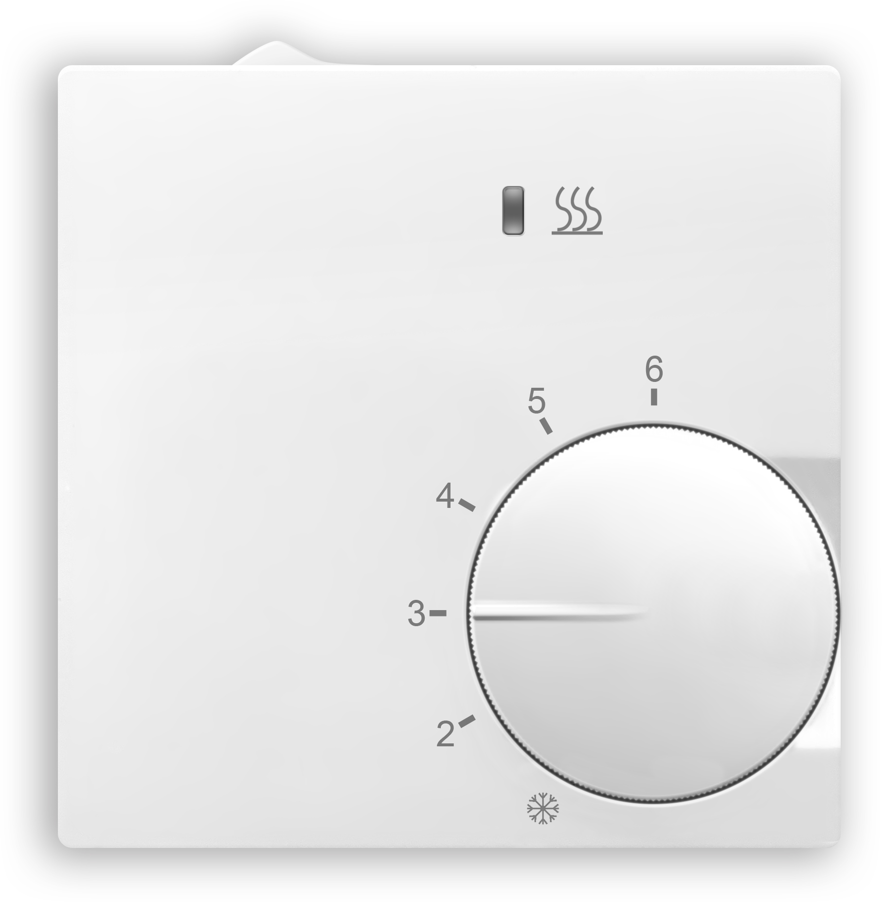 1St. Halmburger 3153 RTR-A13 Raumtemperaturregler 230 V a.P. flach Öffner studioweiß glänzend