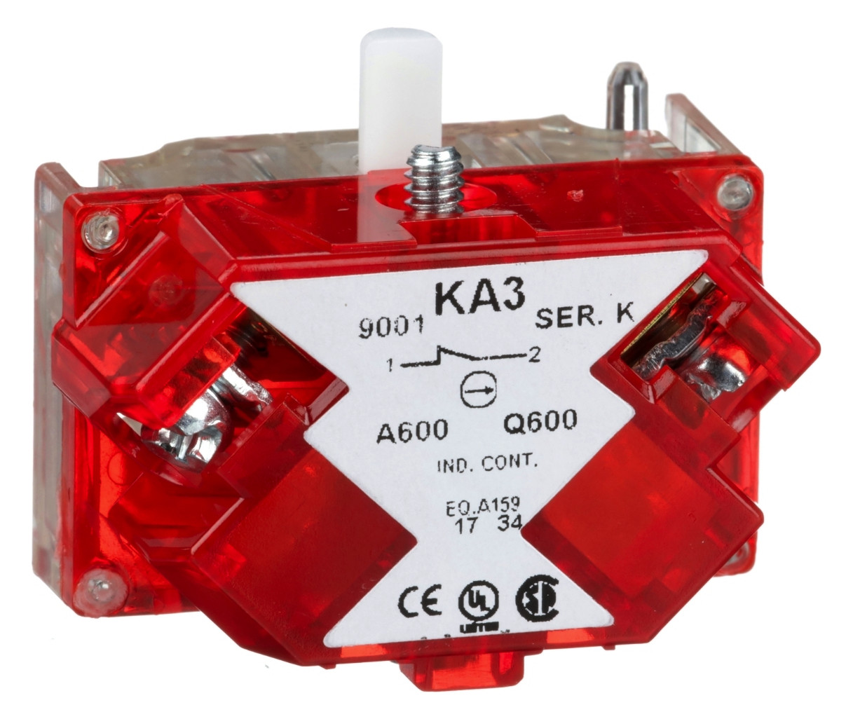1St. Schneider Electric 9001KA3 Hilfsschalterblock m. gesch. Klemmen, 9001K, 1Ö Standard, Silberlegierung