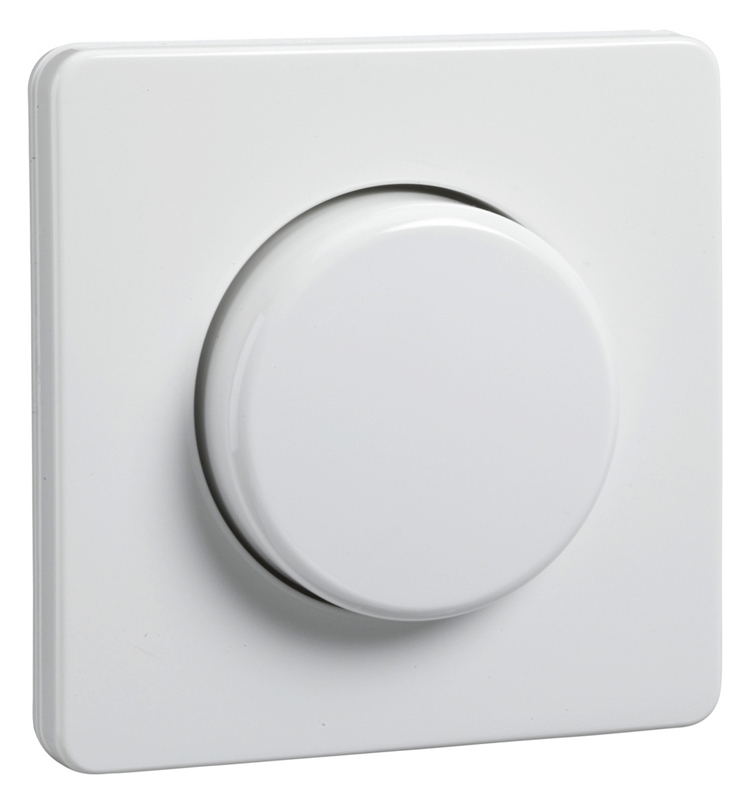 1St. Elso ELG227014 Zentralplatte mit Drehknopf für Dimmer FASHION/RIVA/SCALA reinweiß