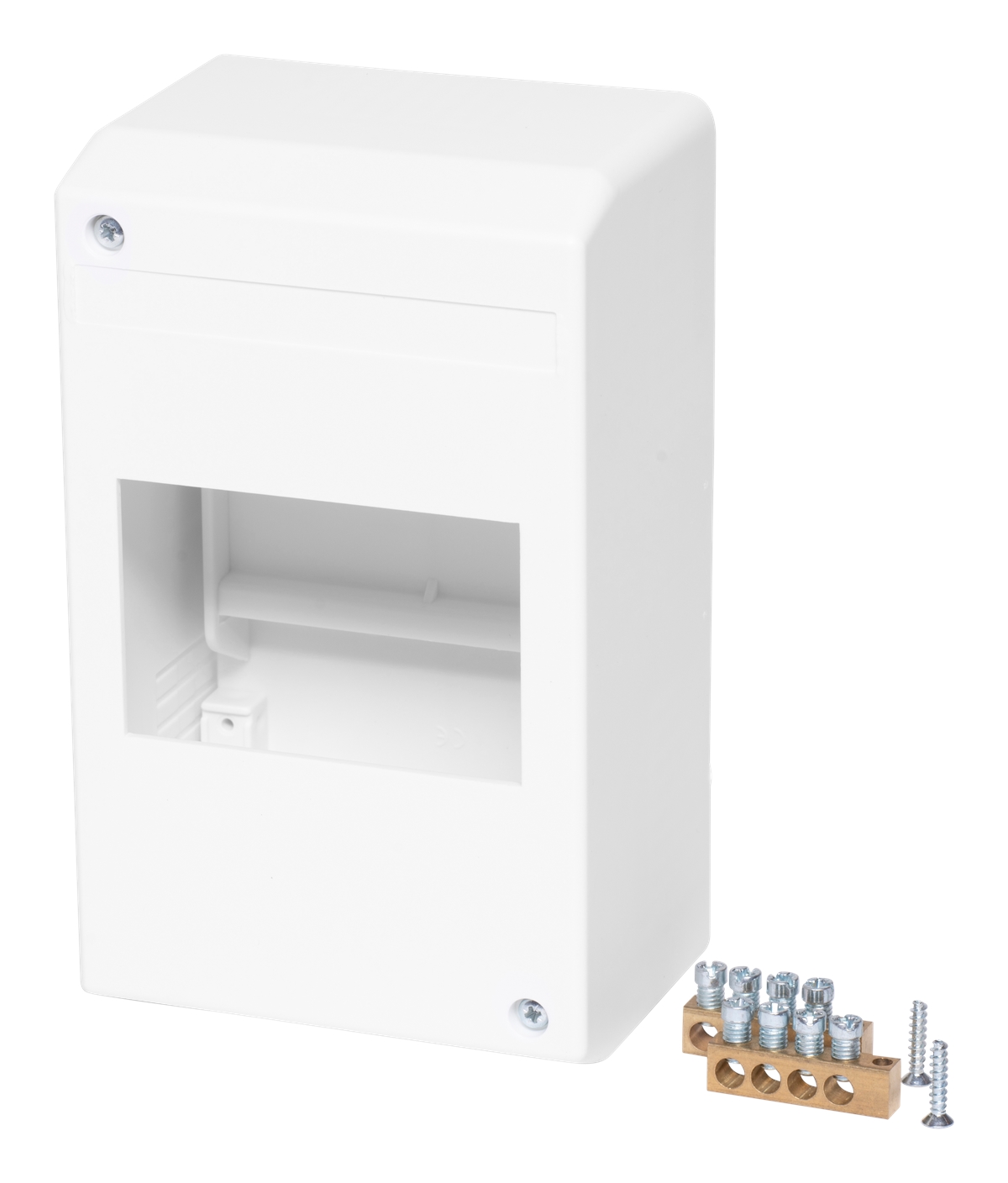 1St. F-Tronic KV04K AP Automatenk. KV04K, 4 Mod., ws, PE/N-Klemme, 160x94x65mm 7260013