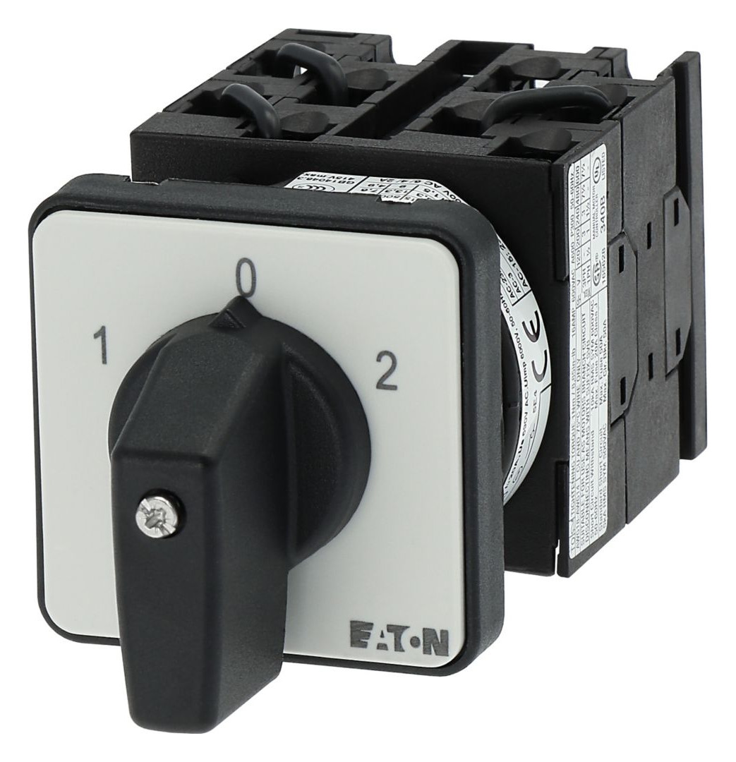 1St. Eaton 043595 Polumschalter, T0, 20 A, Einbau, 4 Baueinheit(en), Kontakte: 8, 60 , rastend, mit 0-Stellung, 1-0-2, A