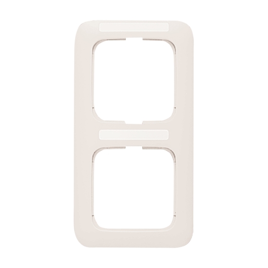 1St. Busch-Jaeger 1722 NS-214 mit Beschriftungsfeld, 2-fach Rahmen Reflex SI alpinweiß