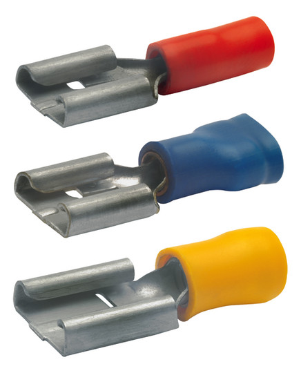 100St. Klauke 720 Flachsteckhülse isoliert, 6,3x0,8 mm DIN