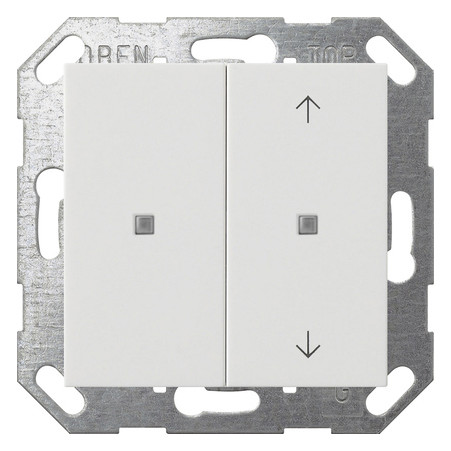 1St. Gira KNX Taster Wippe 2f 517503 unbedruckt/Pfeile System 55 Reinweiß