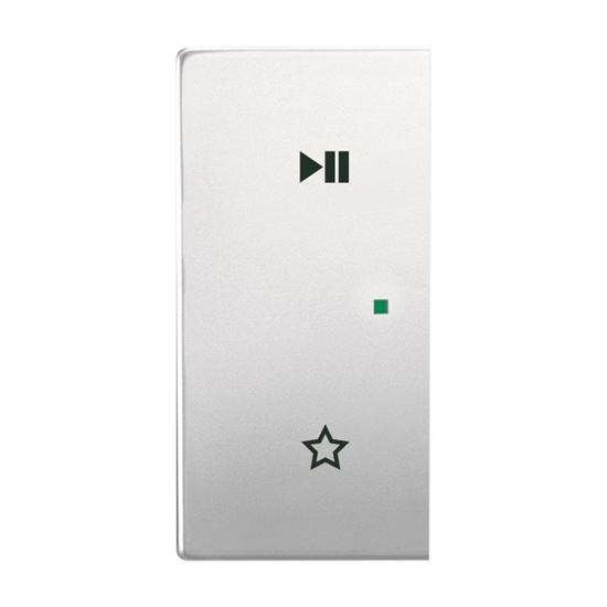 1St. Busch-Jaeger 6237-21-866 Wippe, 2-fach links, mit Symbol Play/Pause Busch-free@home edelstahl