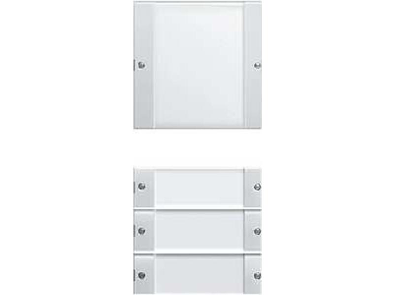 1St. Gira 213403 Wippenset 4fach (1+3) mit Beschriftungsfeld System 55 Klar/Reinweiß