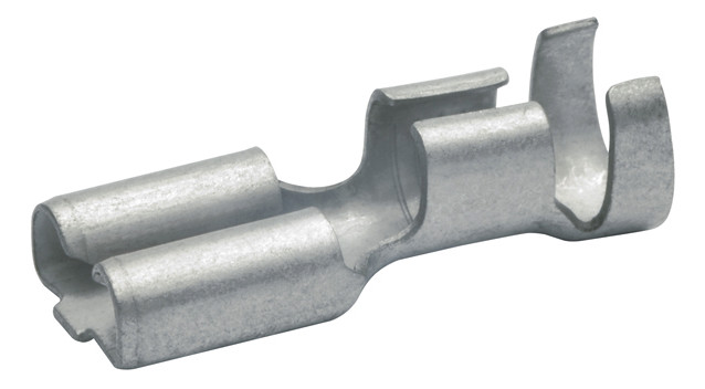 100St. Klauke 1750 Flachsteckhülse nicht-isol., nach DIN 46247, 6,3x0,8 mm, 4-6 mm², CuZn verzinnt