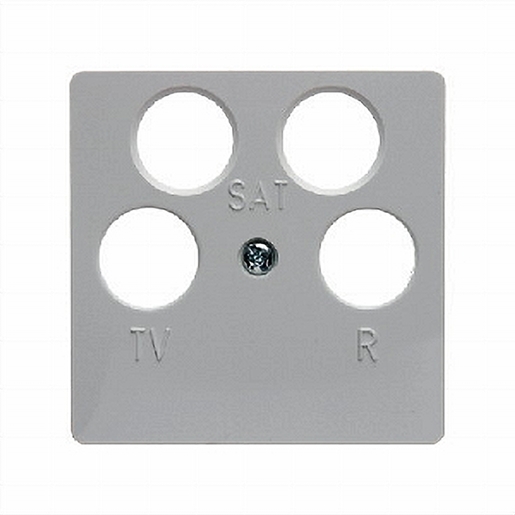 1St. Berker 14841909 Zentralplatte für Antennendose 4Loch polarweiß matt/samt