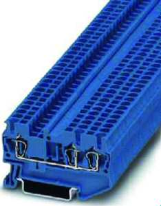 10St. Phoenix ST 2,5-TWIN BU Durchgangsklemme 800 V 24 A Zugfederanschluss Anzahl der Anschlüsse: 3 0,08 mm² - 4