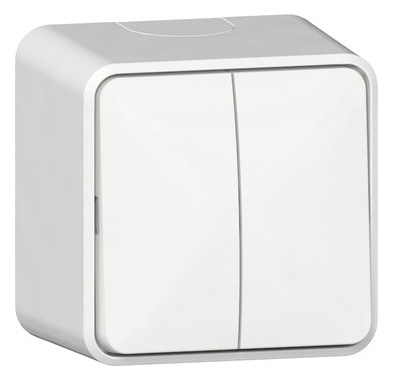 1St. Gira 310513 Wippschalter Serien + Montagepl. AP Reinweiß