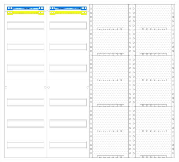 1St. F-Tronic FV4-6-M2 AP Medienverteiler FV4-6-M2, 4-feldrig, 6r 7110183