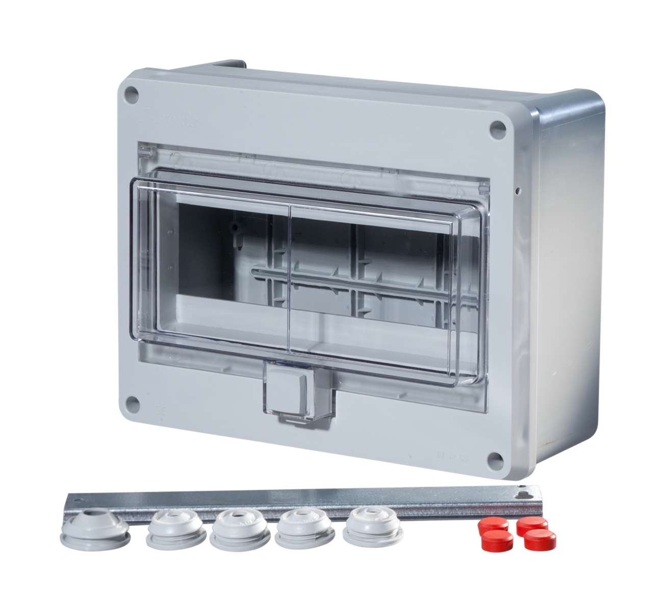 1St. F-Tronic KV10WDKE FR Kleinverteiler KV10WDKE, IP55, 1r., 10 Module, 180x230x90mm 7240052