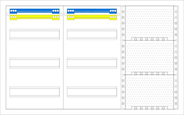 1St. F-Tronic FV3-3-M1 AP Medienverteiler FV3-3-M1, 3-feldrig, 3r 7110171