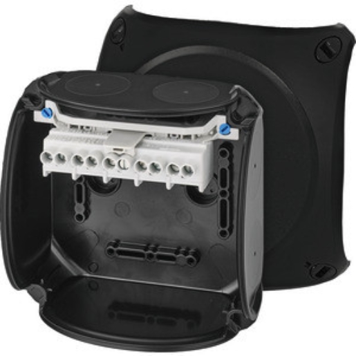 1St. Hensel KX 0606 C Kabelabzweigkasten 1,5-6 qmm 5polig, schwarz, Ex-Zone 2 und 22 62000337 KX0606C